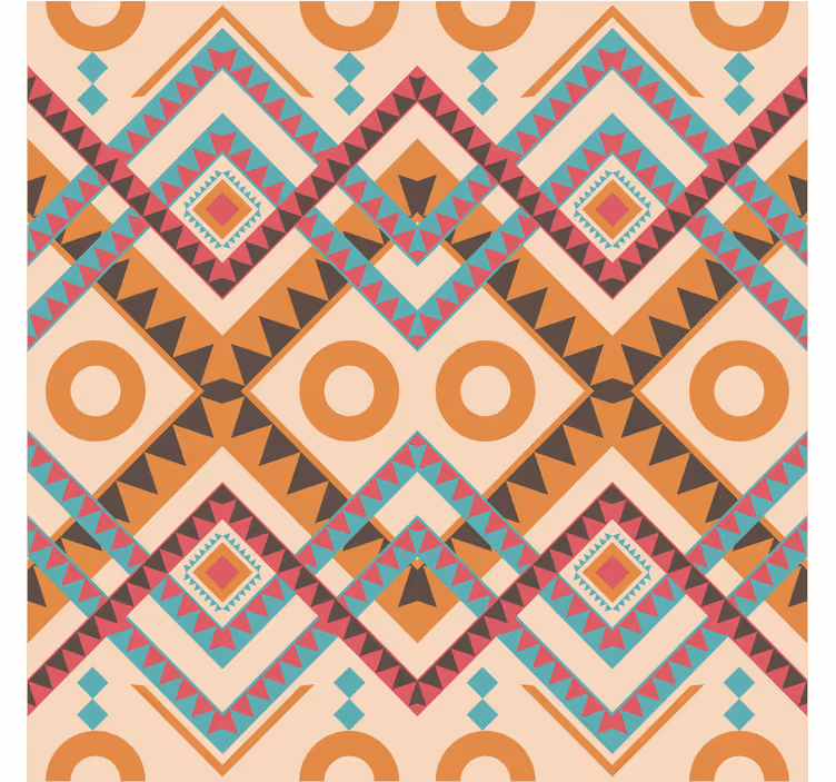 Papel tapiz para sala patrón de diamantes multicolor - TenVinilo