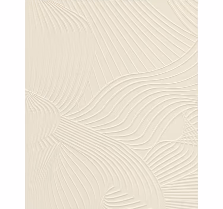 Papel tapiz para sala relieve ondulado crema - TenVinilo