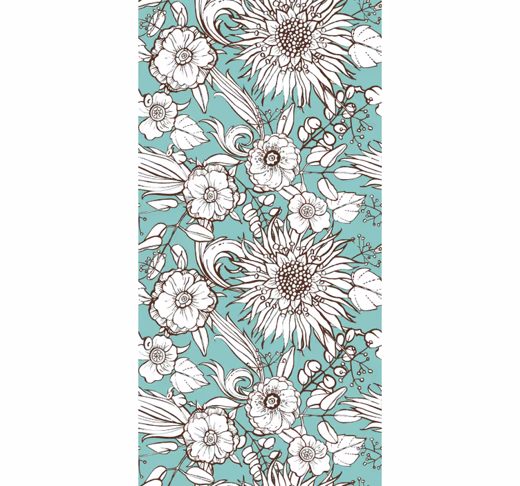 Papel tapiz para recámara diseño de girasoles - TenVinilo