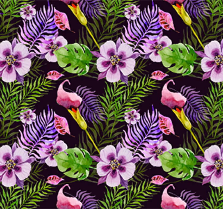 Papel tapiz ornamental vinilo ikea selva tropical - TenVinilo