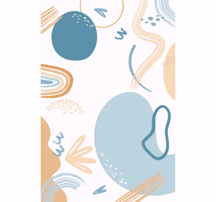 Papel tapiz para sala patrones de olas abstractas - TenVinilo