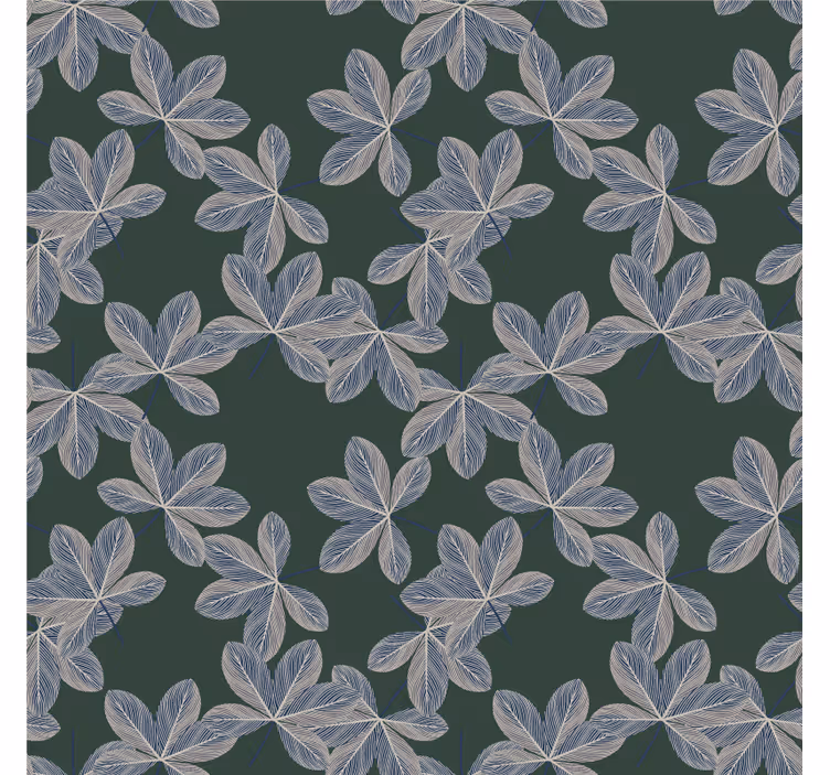 Papel tapiz ornamental hoja botánica - TenVinilo