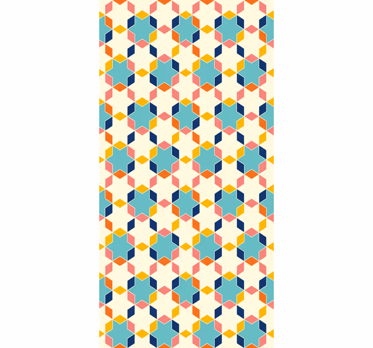 Papel tapiz para sala teselación geométrica - TenVinilo