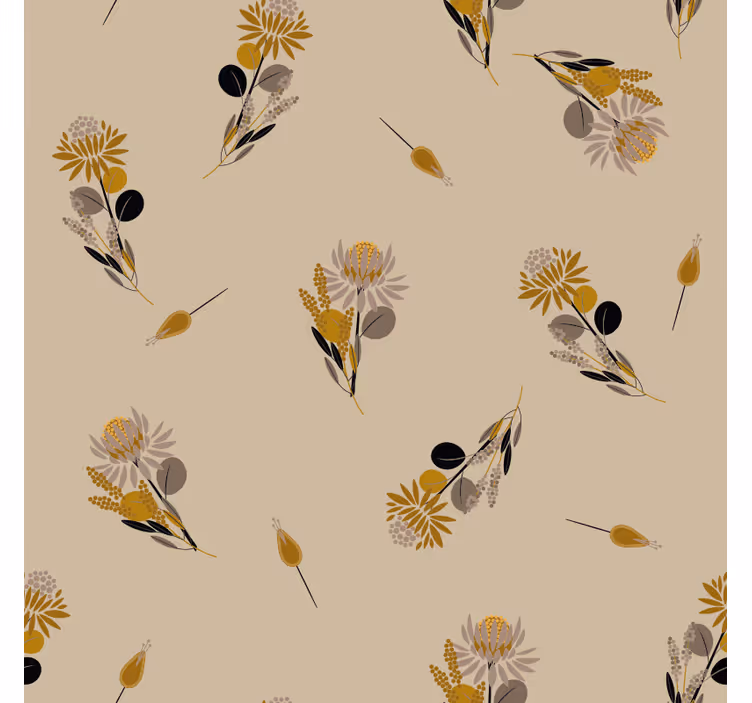 Papel tapiz textura flores vintage - TenVinilo