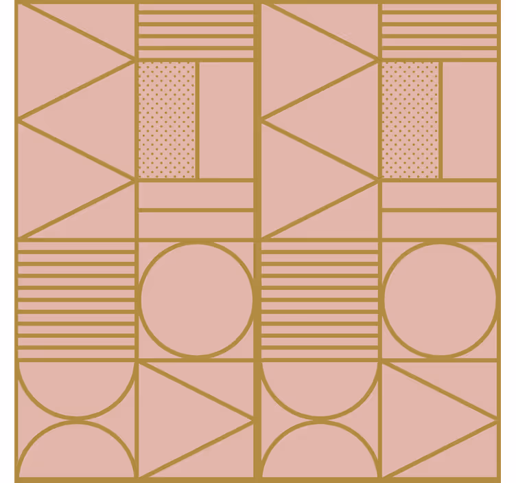 Papel tapiz textura bloques en oro y rosa - TenVinilo