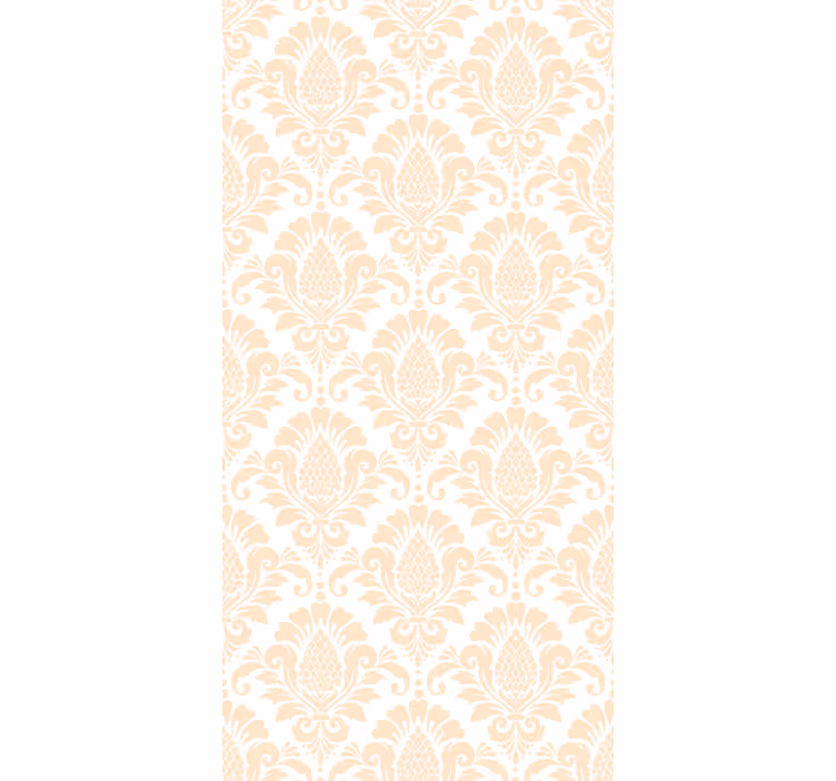 Papel tapiz para recámara en patrón damasco beige - TenVinilo