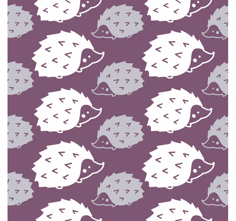 Papel tapiz para recámara motivo de erizos adorables - TenVinilo