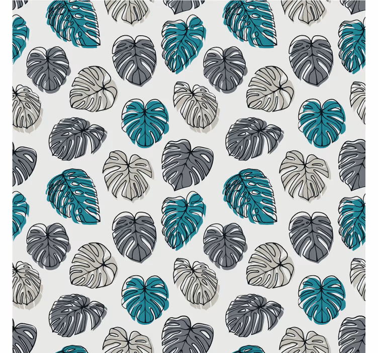Papel tapiz para recámara con diseño de hojas monstera - TenVinilo