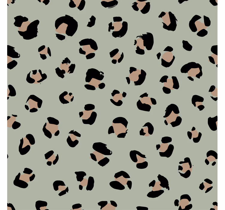 Papel tapiz animales estampado de leopardo acuarela - TenVinilo
