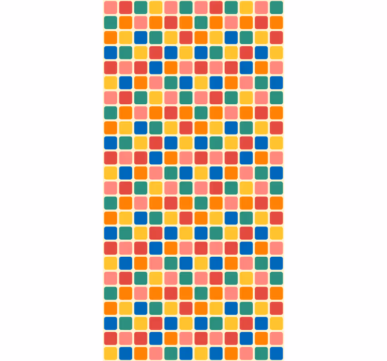 Papel tapiz oficina cuadrados multicolor - TenVinilo