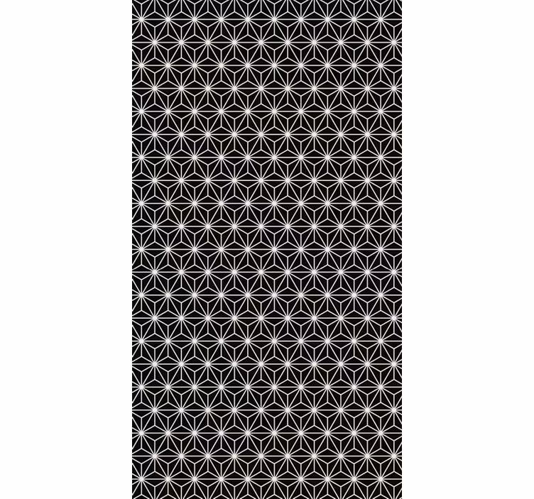 Papel tapiz oficina diamantes geométricos blanco y negro - TenVinilo