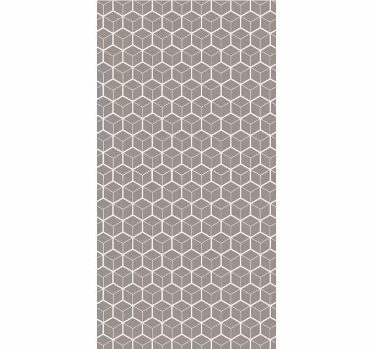 Papel tapiz oficina patrón hexagonal gris y blanco - TenVinilo