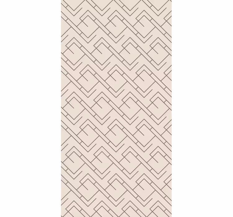 Papel tapiz pasillo diseño de laberinto geométrico - TenVinilo
