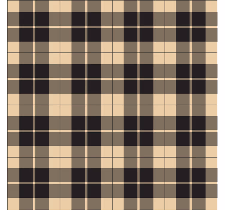 Papel tapiz pasillo cuadros beige con líneas negras - TenVinilo