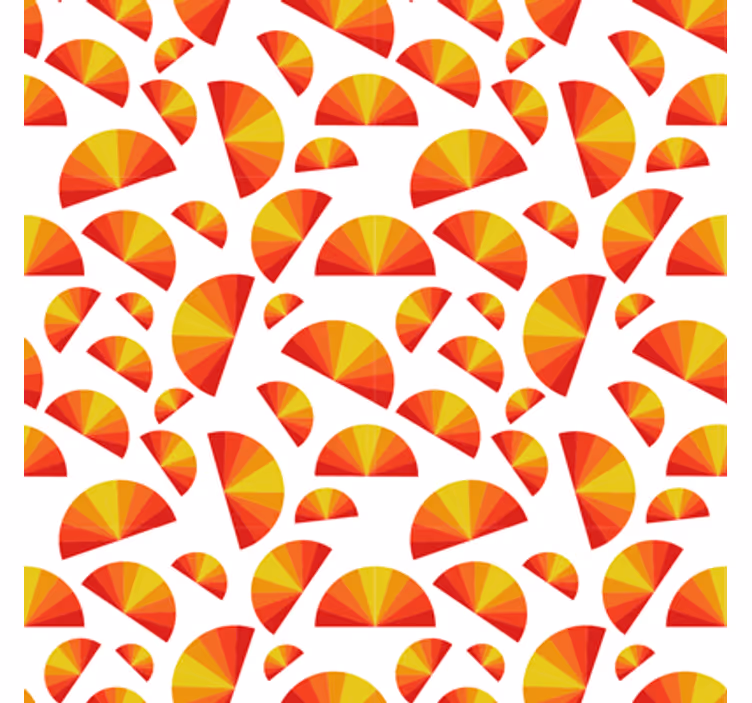 Papel tapiz geométrico con diseño de motivos circulares - TenVinilo