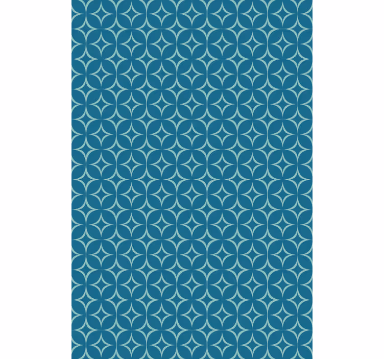 Papel tapiz geométrico círculos azules elegantes - TenVinilo