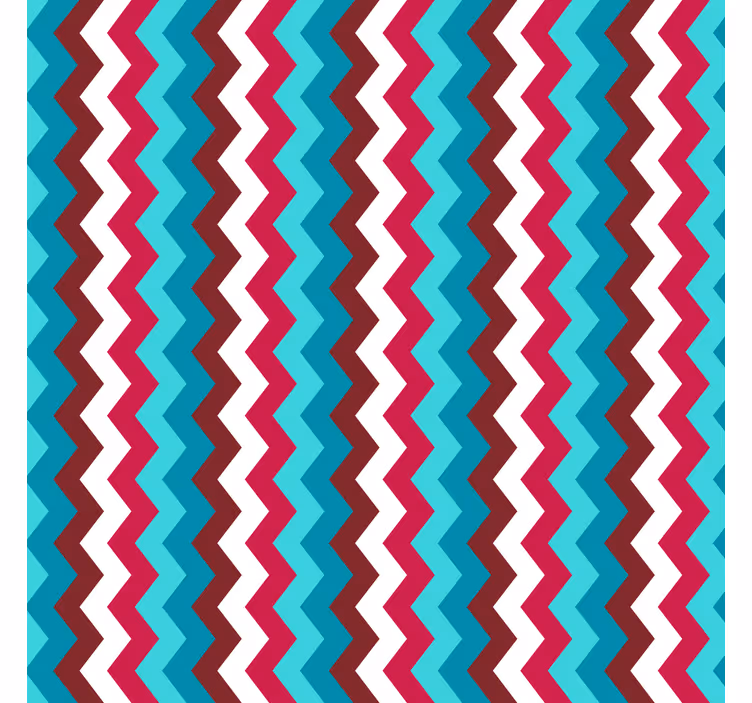 Papel tapiz geométrico patrón de olas en zigzag - TenVinilo