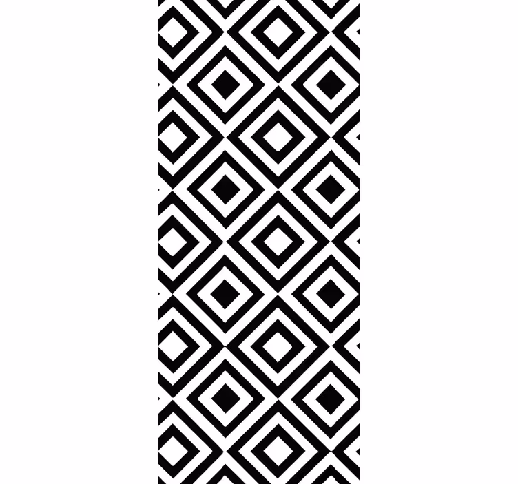 Papel tapiz geométrico blanco y negro - TenVinilo