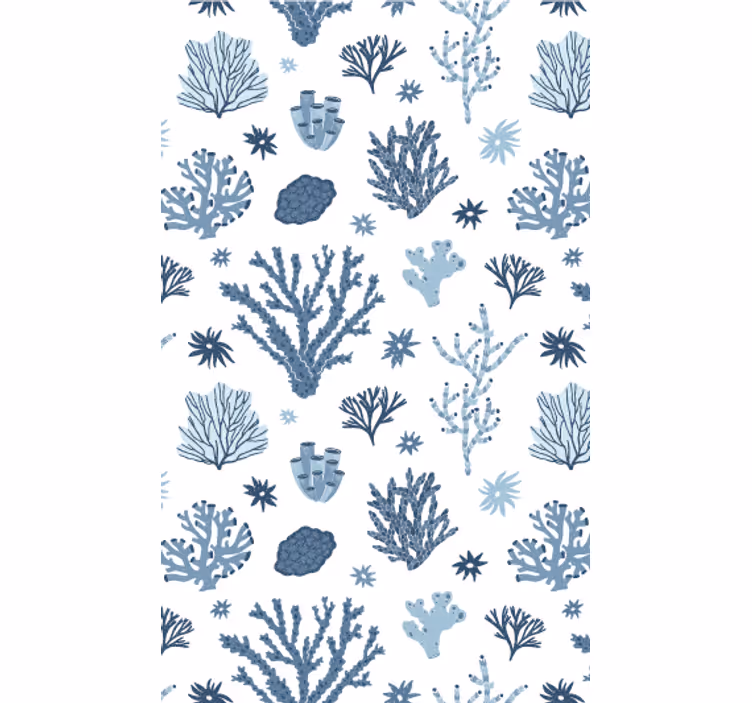 Papel tapiz naturaleza patrón de arrecife de coral - TenVinilo