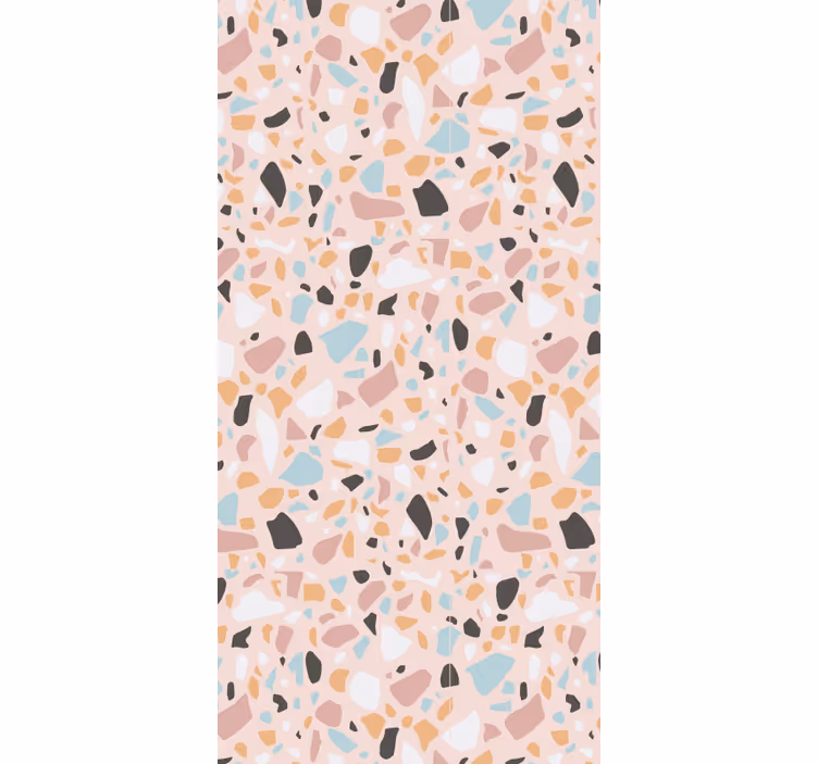 Papel tapiz textura acuarela terrazzo rosa y azul - TenVinilo