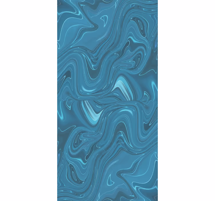 Papel tapiz mármol tonos oceánicos en espiral - TenVinilo