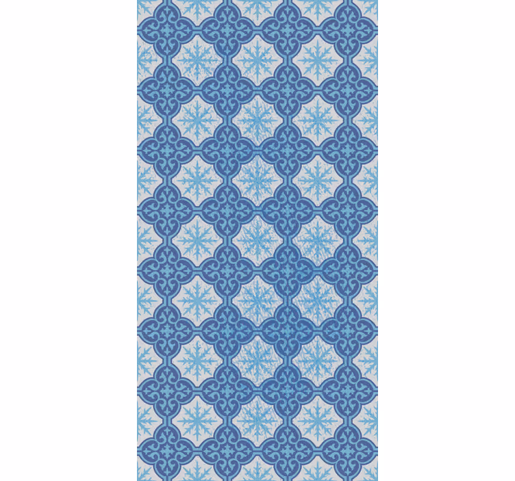 Papel tapiz azulejos emblema de copo de nieve - TenVinilo