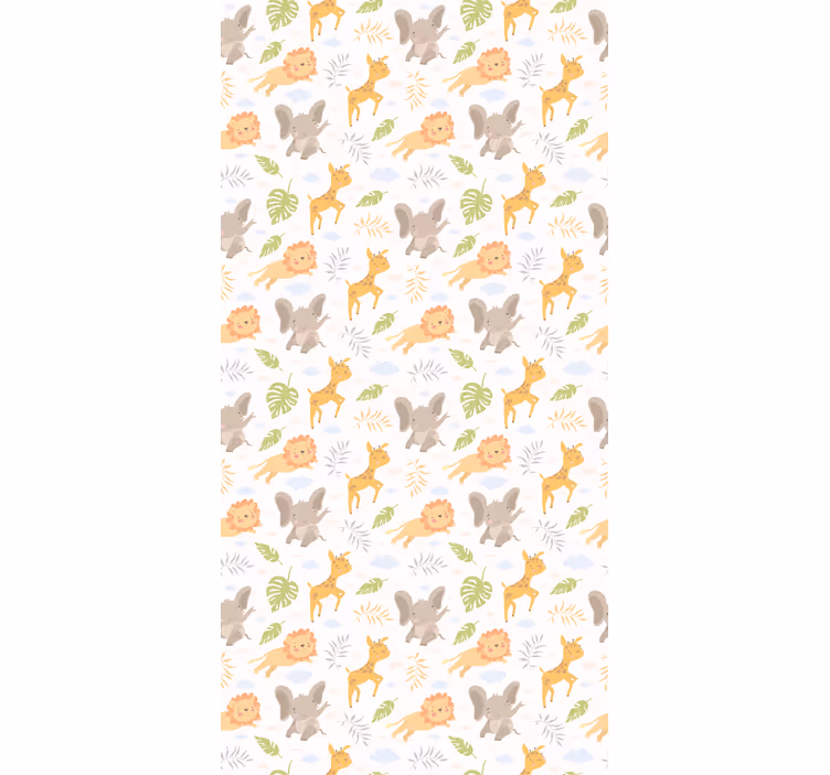 Papel tapiz infantil safari nórdico minimalista - TenVinilo