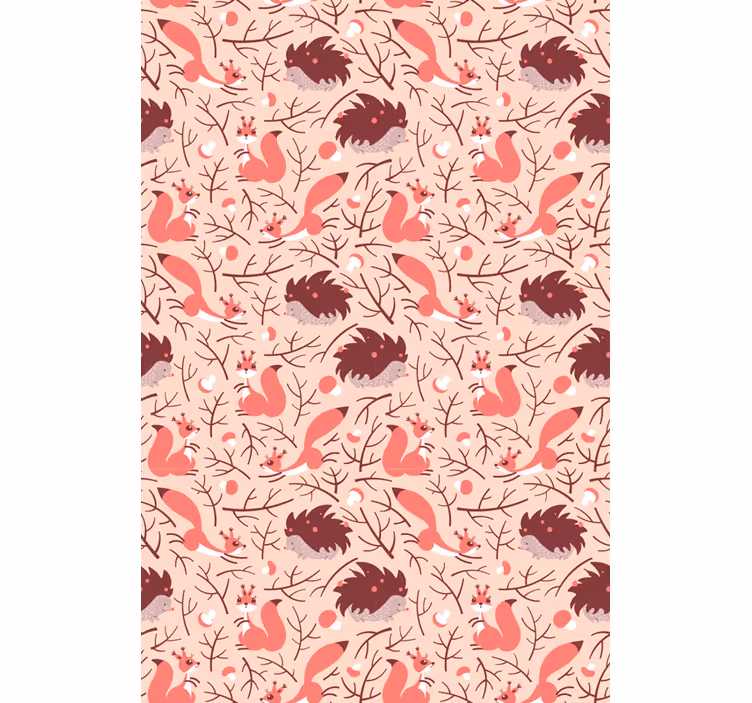 Papel tapiz infantil motivo de fauna - TenVinilo