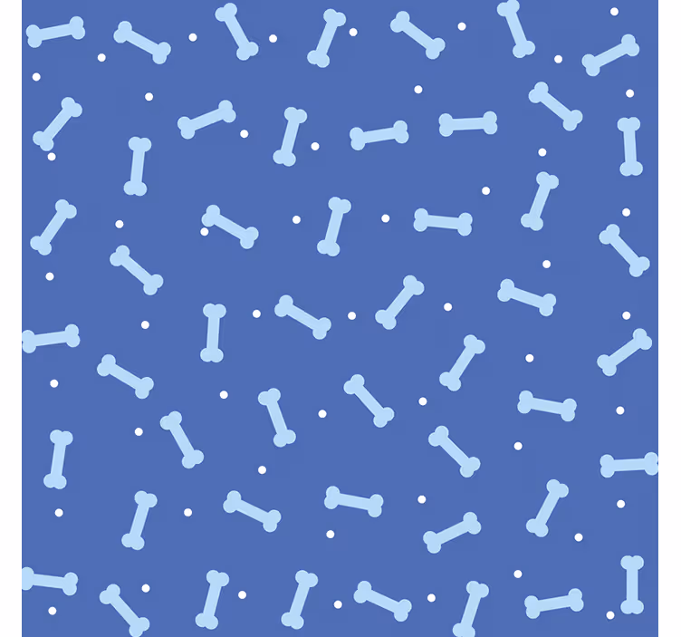Papel tapiz infantil patrón de hueso de perro - TenVinilo