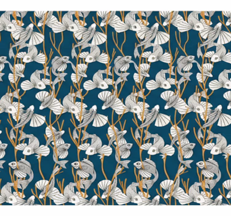 Papel tapiz para sala coral del mar profundo - TenVinilo