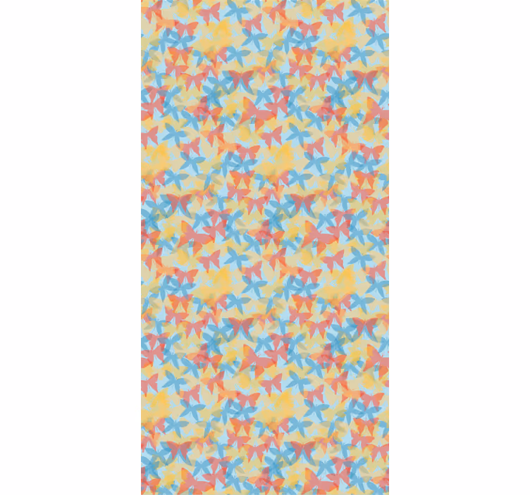 Papel tapiz mariposas multicolor volando - TenVinilo