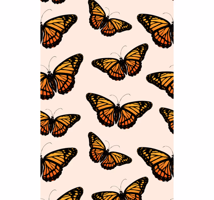 Papel tapiz mariposas alas de mariposa monarca vintage - TenVinilo