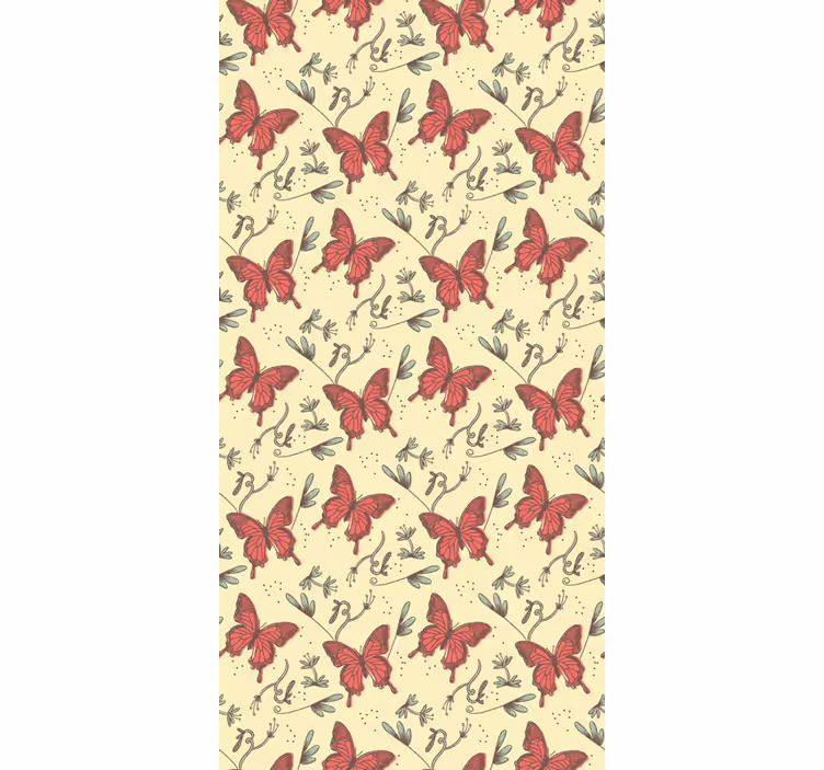 Papel tapiz mariposas estilo vintage - TenVinilo