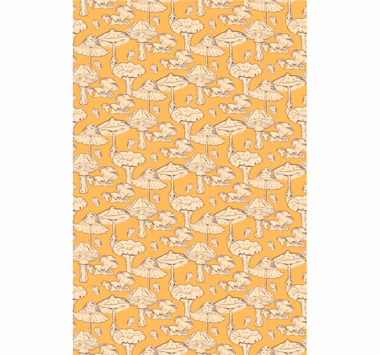 Papel tapiz pasillo diseño de patrón de setas - TenVinilo