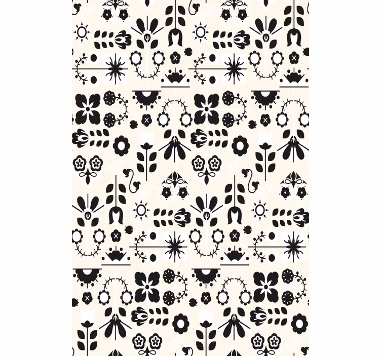 Papel tapiz pasillo con encantadores patrones florales - TenVinilo