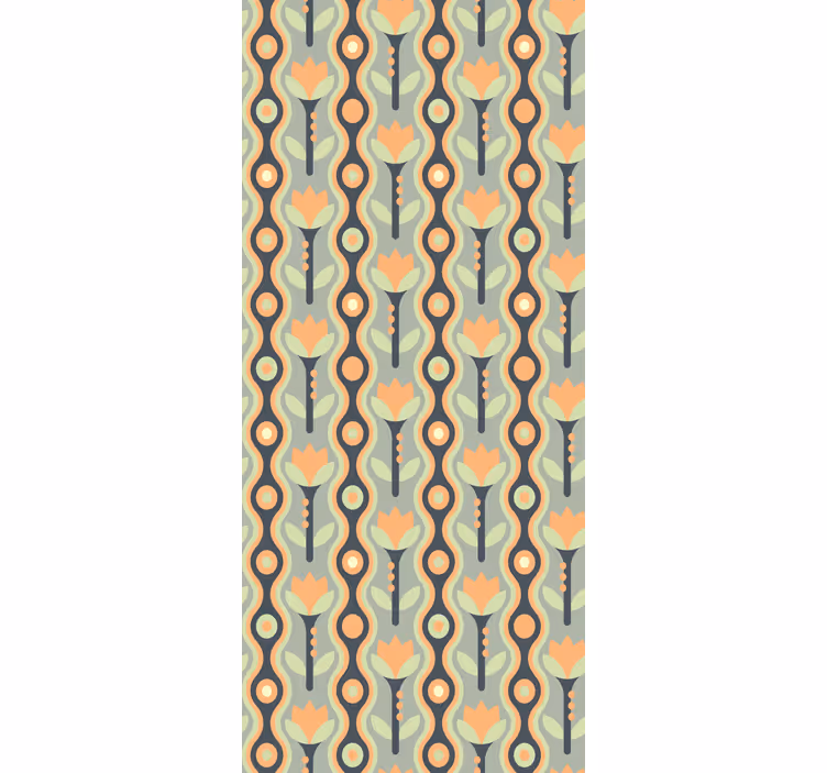 Papel tapiz pasillo rollo de pétalos abstractos - TenVinilo