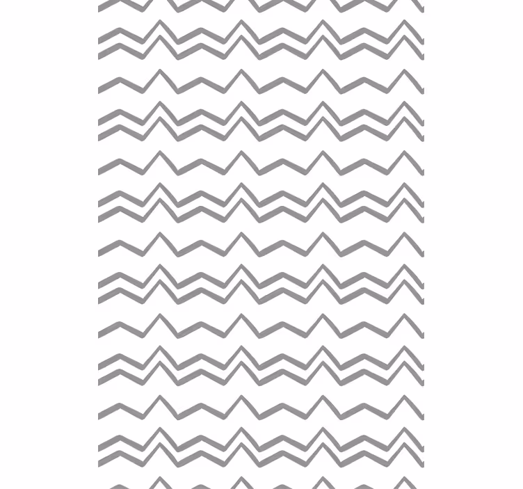 Papel tapiz nórdico patrón líneas zig zag gris irregulares - TenVinilo