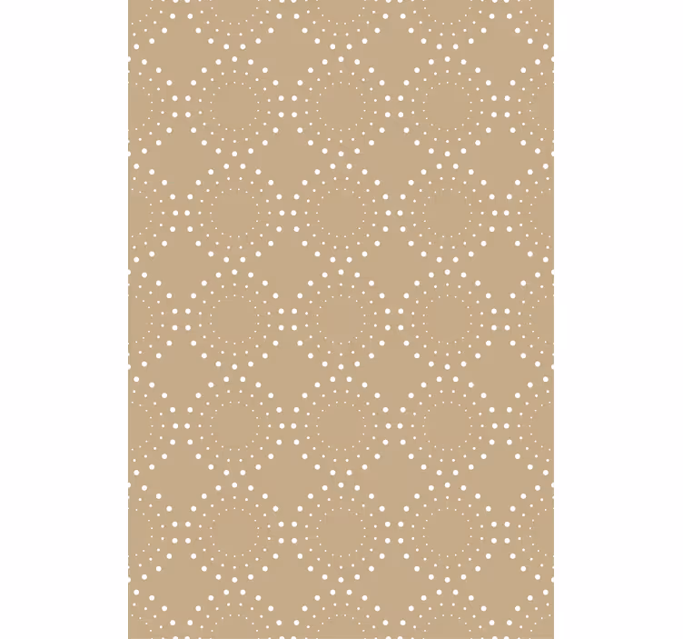 Papel tapiz nórdico fondo beige claro con círculos blancos - TenVinilo