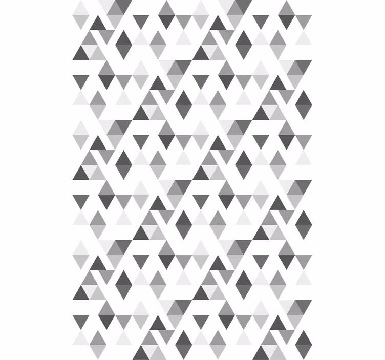 Papel tapiz nórdico triángulos gris claro y blanco - TenVinilo