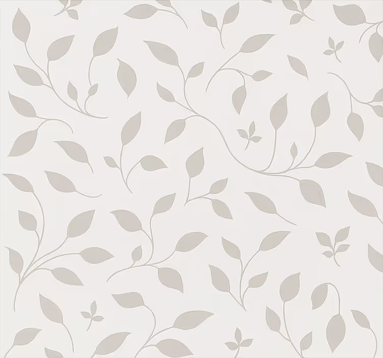 Papel tapiz nórdico motivo floral hojas tranquilas - TenVinilo