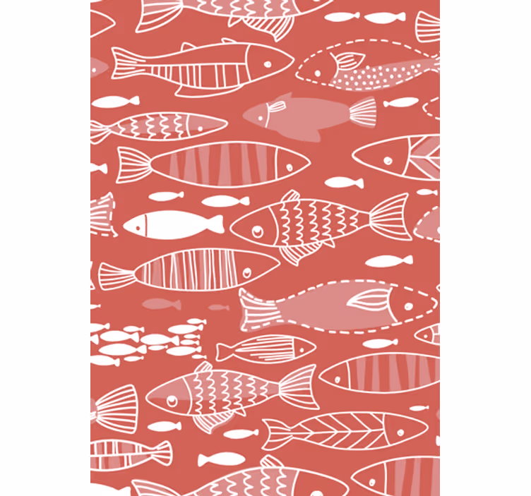 Papel tapiz para sala muchos peces bajo el mar - TenVinilo