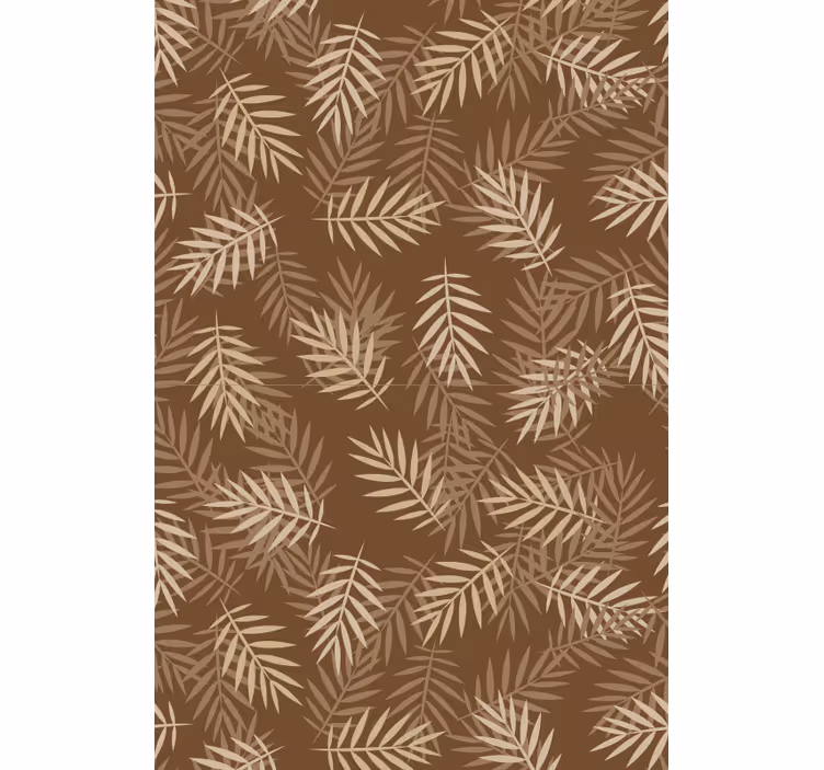 Papel tapiz para sala patrón de hojas natural - TenVinilo