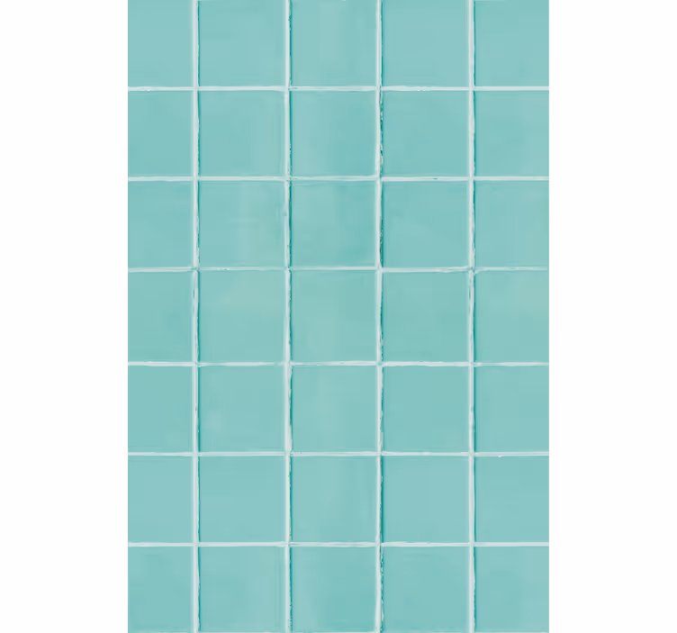Papel tapiz para sala superficie de azulejos turquesa - TenVinilo