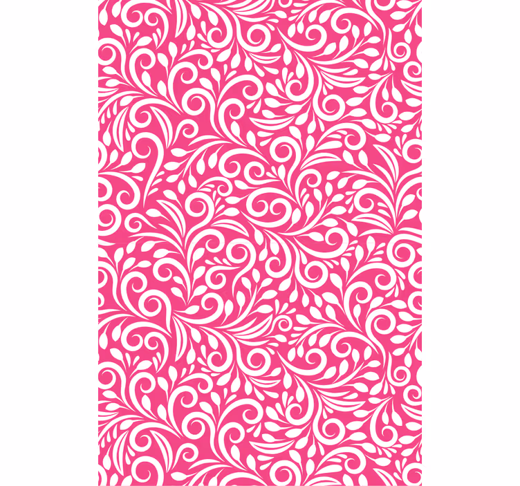 Papel tapiz para sala patrón floral en espiral - TenVinilo