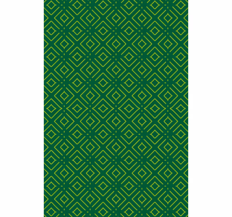 Papel tapiz para sala patrón geométrico verde - TenVinilo