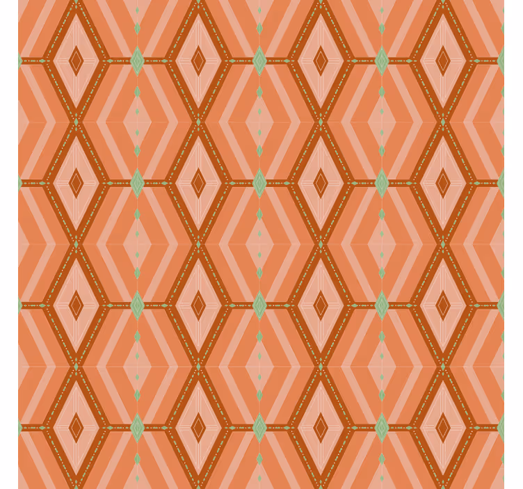 Papel tapiz para sala patrón hexagonal geométrico - TenVinilo