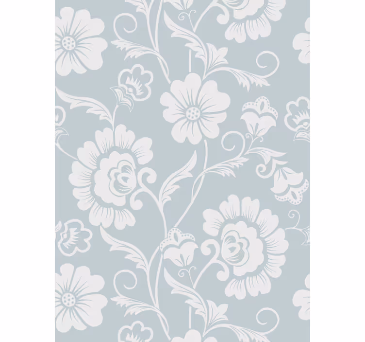 Papel tapiz para sala diseño de motivos florales - TenVinilo