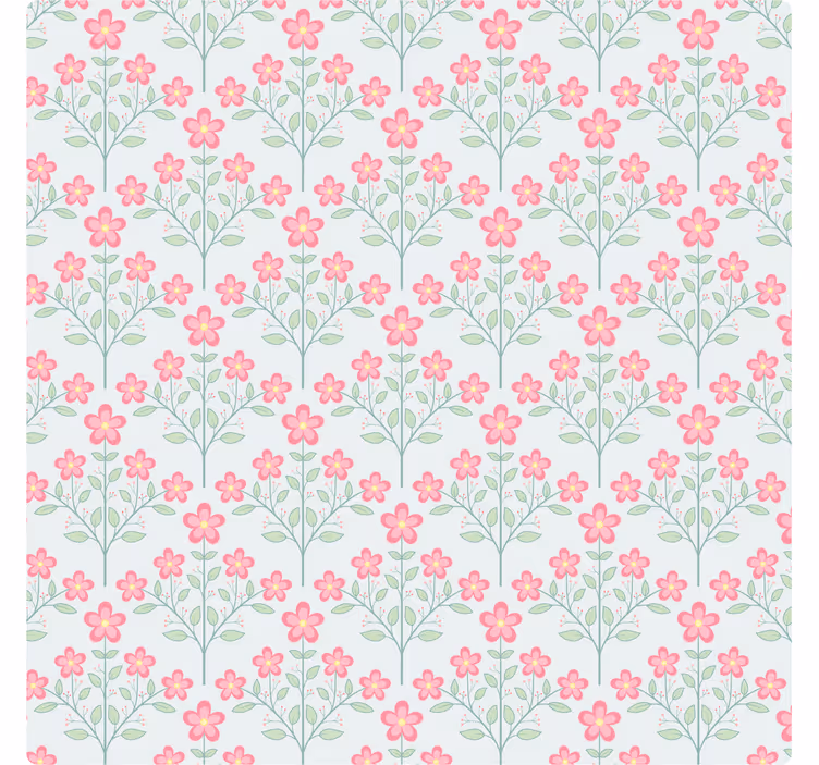 Papel tapiz azulejos diseño floral pequeño - TenVinilo