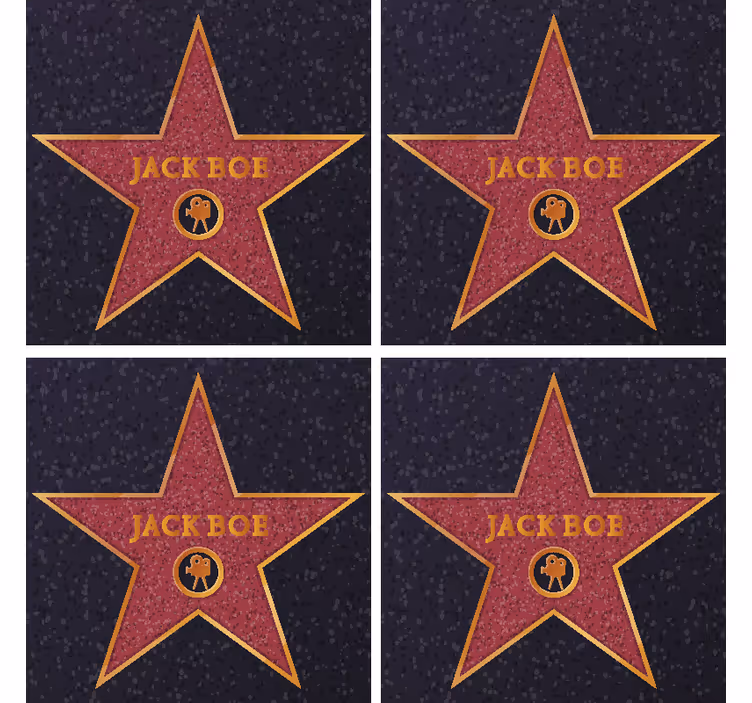 Papel tapiz vintage estrella de hollywood con nombre - TenVinilo