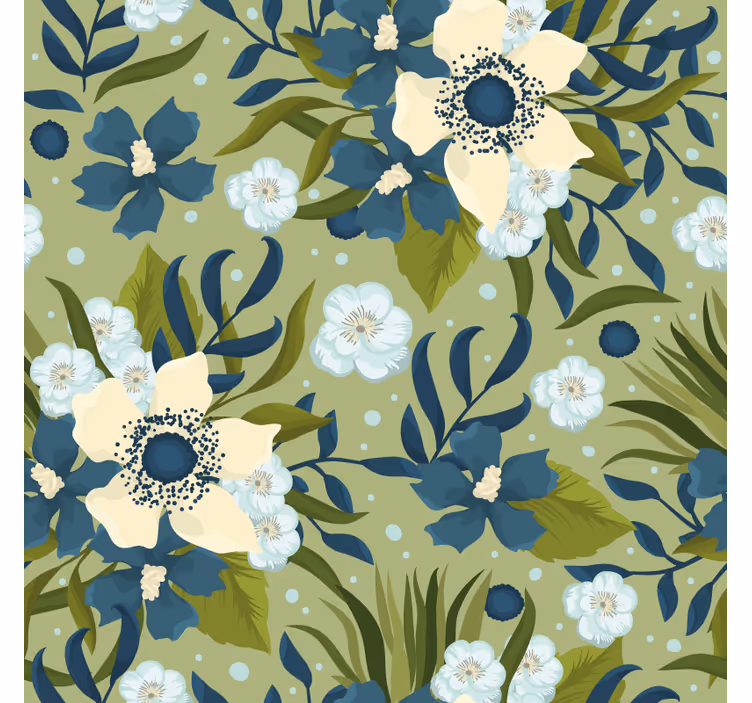 Papel tapiz flores patrón de flores coloridas de verano - TenVinilo